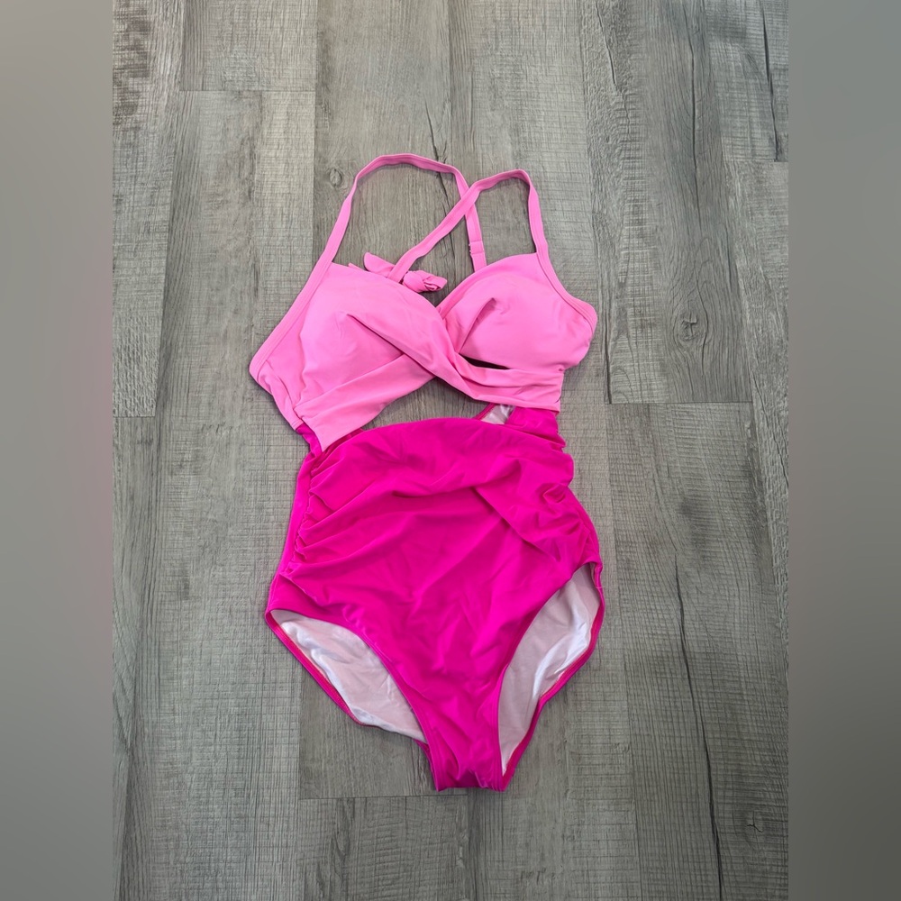 Pink Women's One Piece Swimsuit